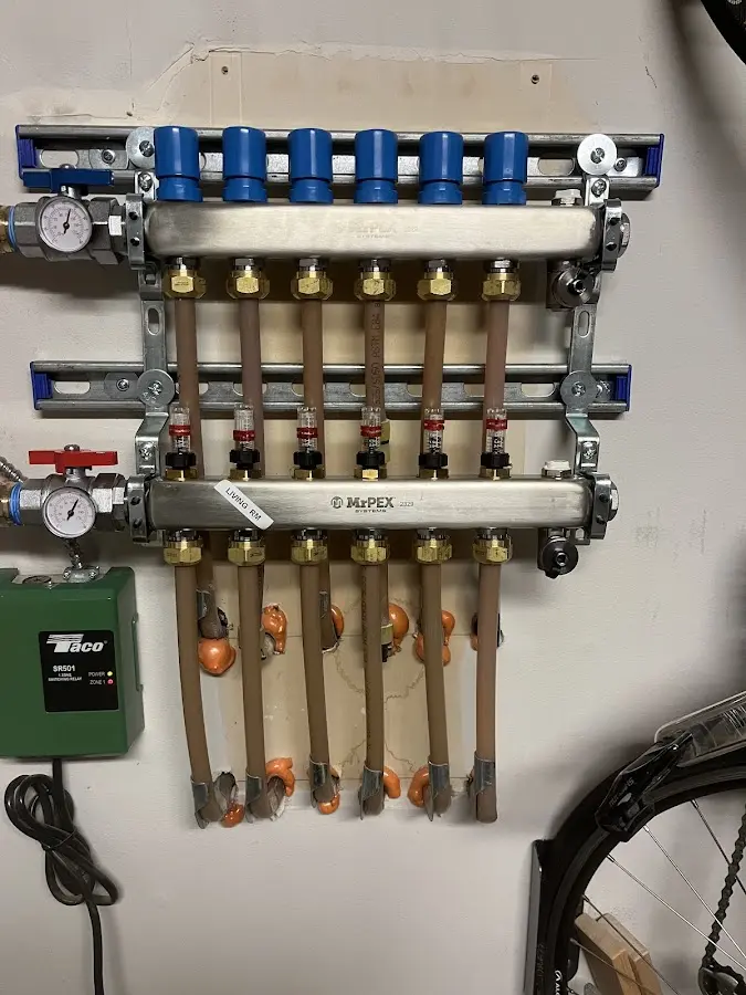 Plumber performing Gas Leak Detection at a residential property in Papillion